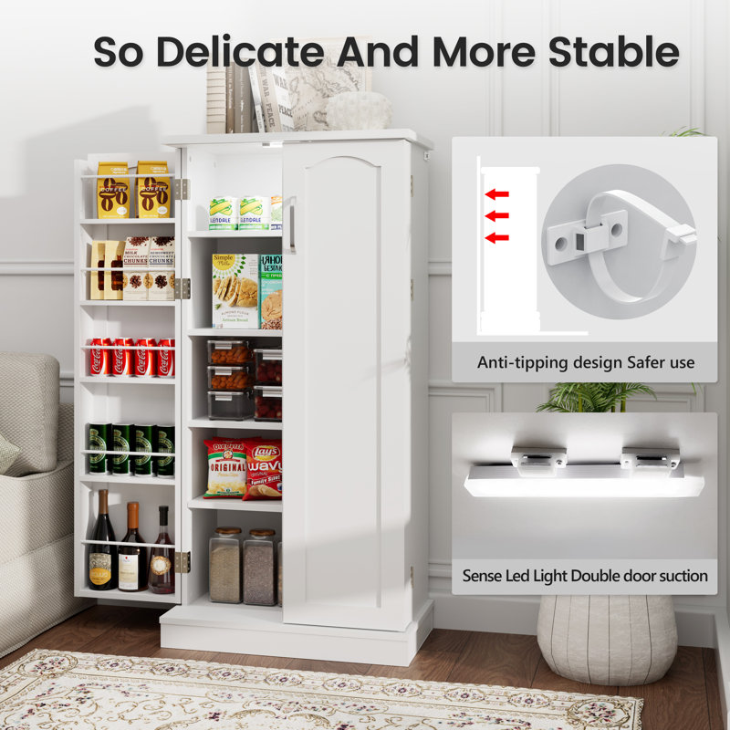 50'' Kitchen Pantry, White