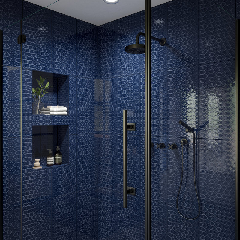 Daltile Luminique 12 x 24 Glazed Ceramic Weave Wall Tile (8 PC Per Carton) (15.56 SQFT Per Carton), Navy