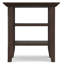 Acadian 19"W Solid Wood Transitional Square End Table with 2 Open Shelves-1063236910-1063236904