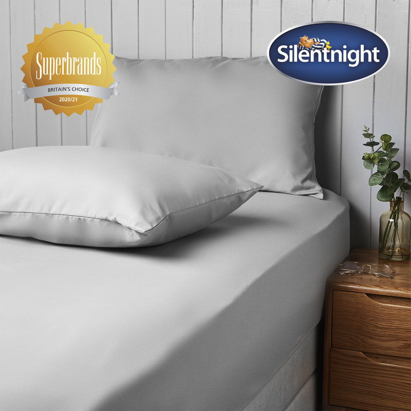 Silentnight Supersoft Plain Microfibre Housewife Pillowcase, Dove Grey