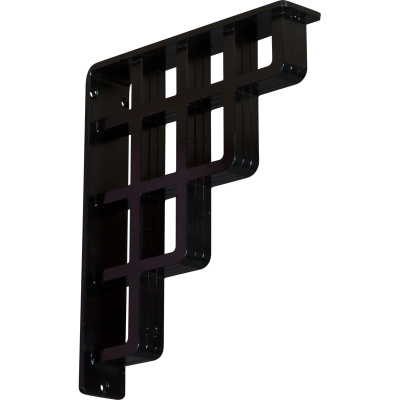 2"W x 10"D x 12"H Diane Wrought Iron Bracket, (Triple center brace) (4-Pack), 2"  x 12"