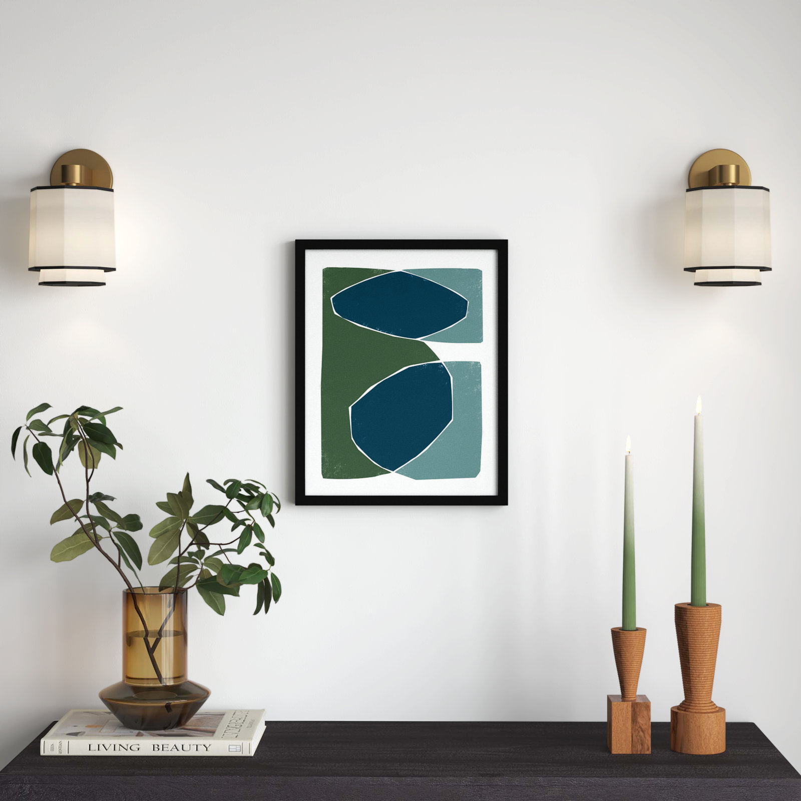 Pathway Painting by Jacques Pilon, Black, 20" H x 16" W x 1.25" D