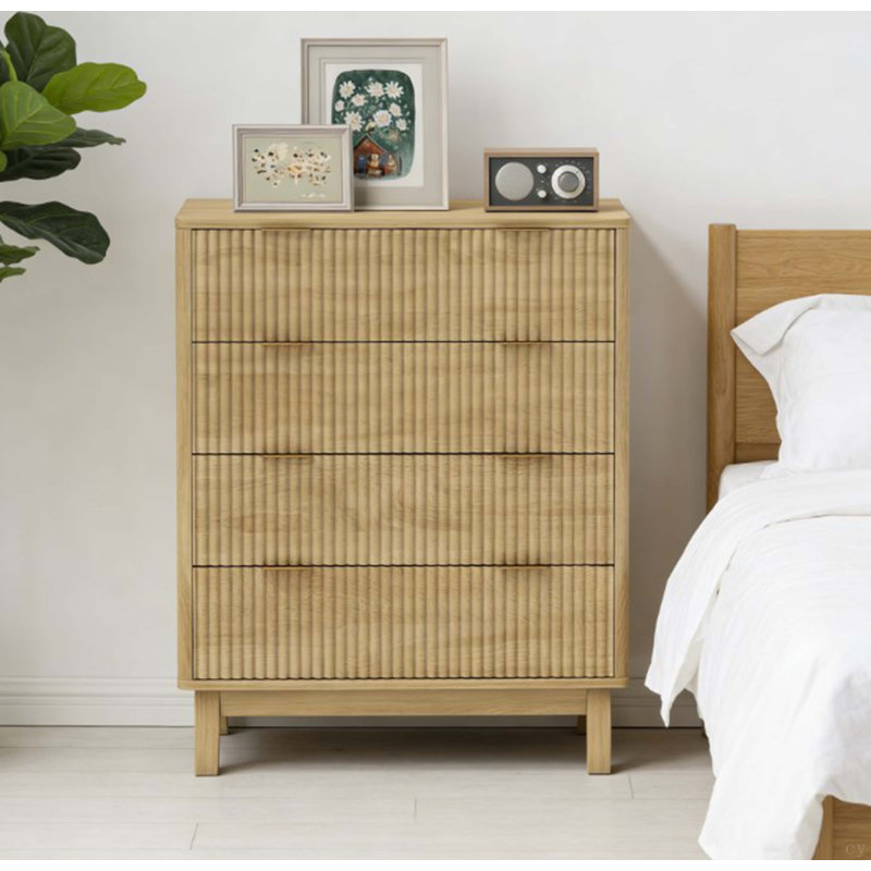 Commode Closet, commode double 4 tiroirs pour chambre à coucher
