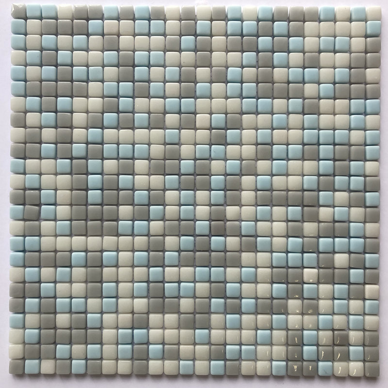Sicily 0.5" x 0.5" Glass Grid Mosaic Wall & Floor Tile, Drizzle