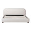 Grand lit - velours 100% polyester avec pin massif avoine
