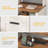 61" Farmhouse Executive Desk With LED Lights And Power Outlets-243020129