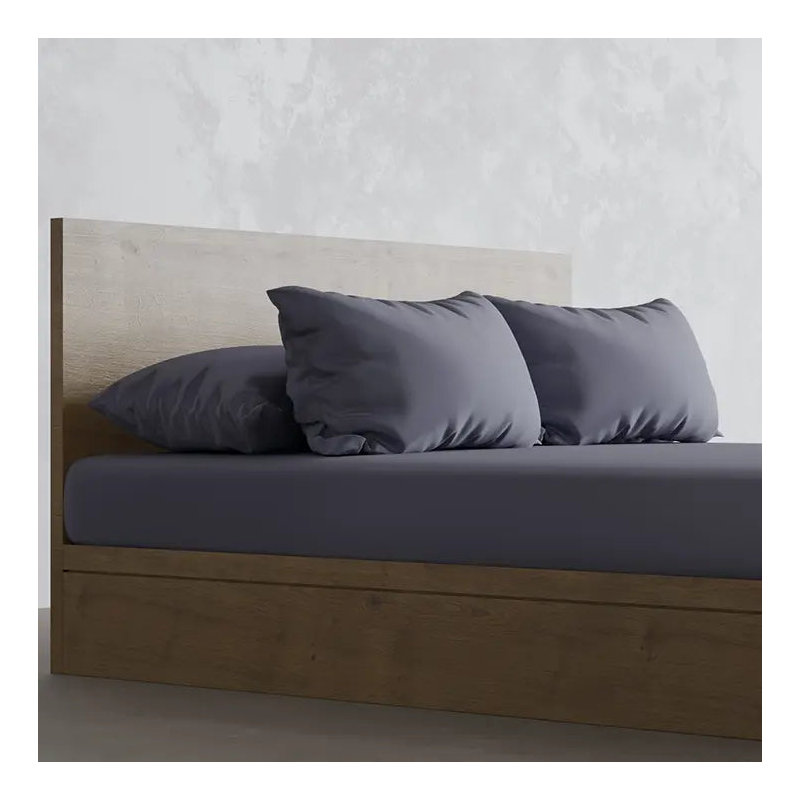 100% Rayon From Bamboo Bedding Pillowcases | 60x40cm - Quiet Grey, Urban Grey