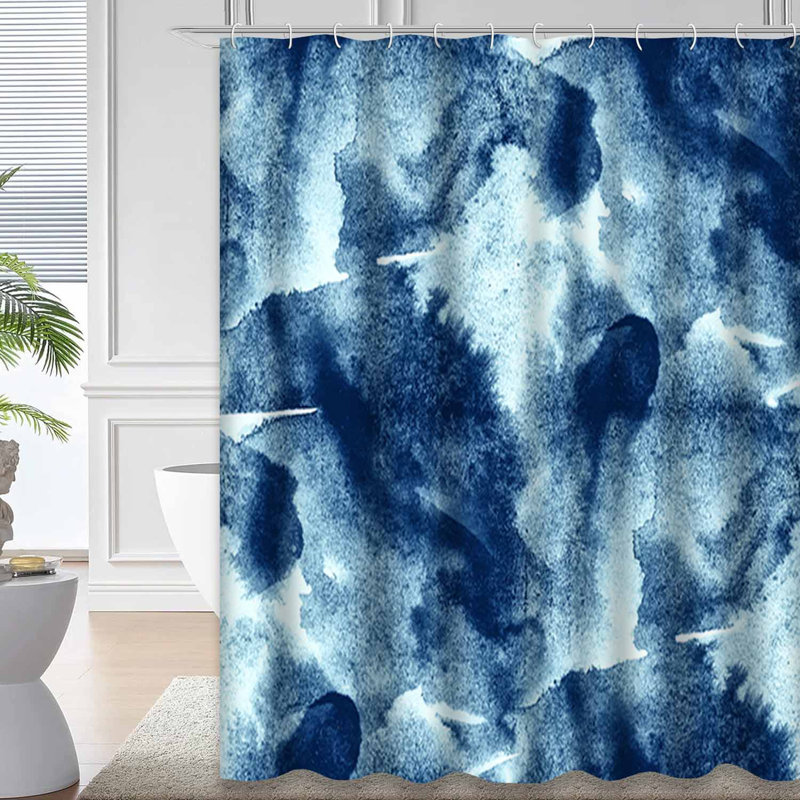 Rideau de douche avec 12 crochets Water Abstract, L 72 po x l 84 po