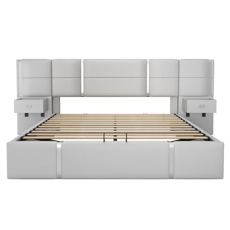 Carboni Upholstered Lift Up Storage Bed