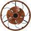Ventilateur de plafond intérieur noir de 50 cm (20 po) avec tige de suspension et douille pour ampoule standard E12 (ampoule non incluse).-129550060-129550059