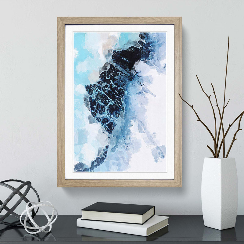 For the Old Times in Abstract - Picture Frame Graphic Art Print, 65cm H x 48cm W x 2cm D, Oak Framed