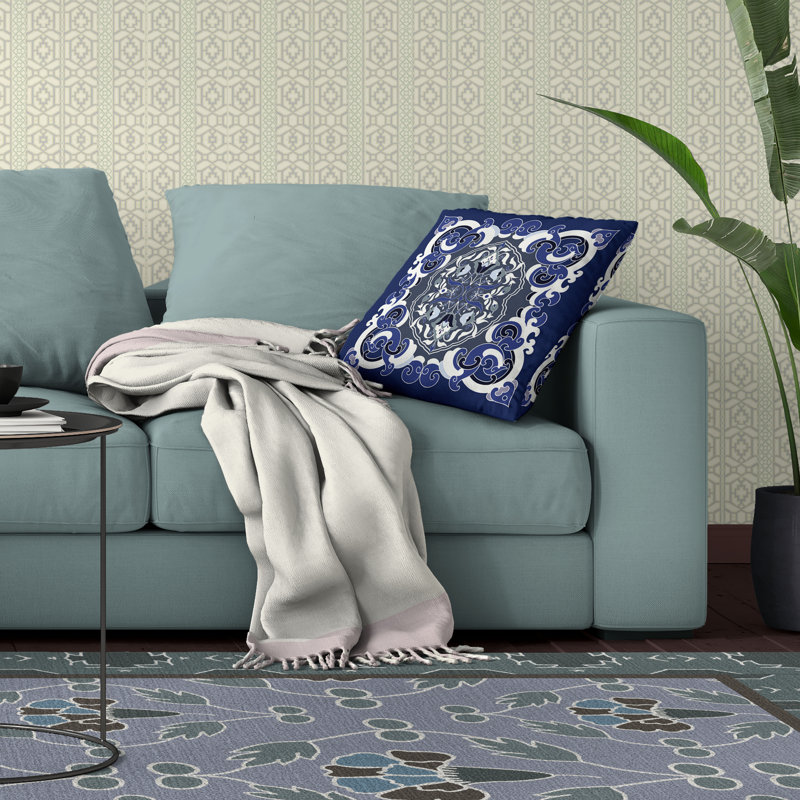 Reversible Throw Pillow, 18" H x 18" W