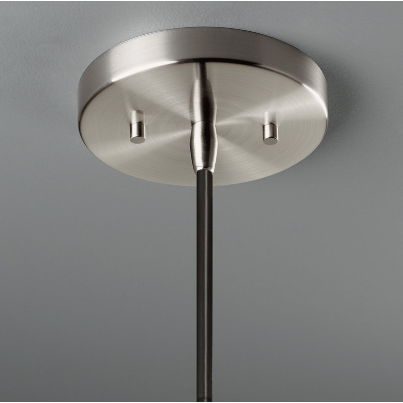 Leni Ceramic Hourglass Single Pendant, Gloss White, Polished Chrome