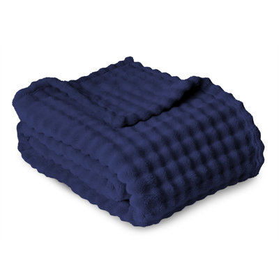 Northwest Ultra Soft Velvet Throw Blanket Lava Smoke 60x70 Inches In Navy Blue