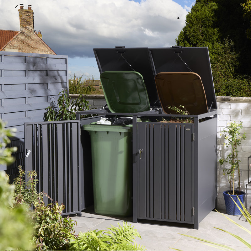 Metal Double Bin Store, Anthracite