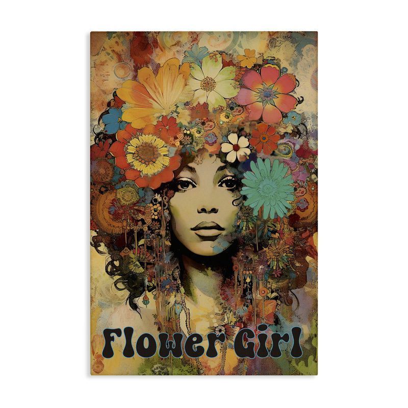 Bohemian Flower Girl, toile de Sasha, H 24 po x l 16 po
