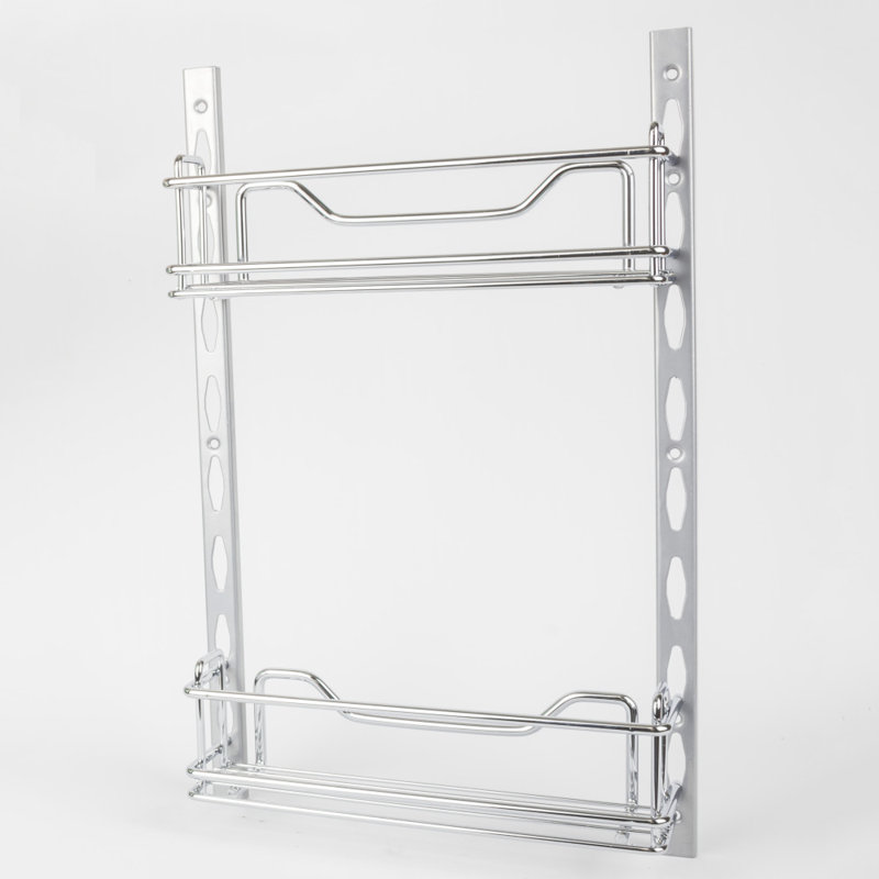 3" Deep Door Mounted Tray System Kit in Polished Chrome