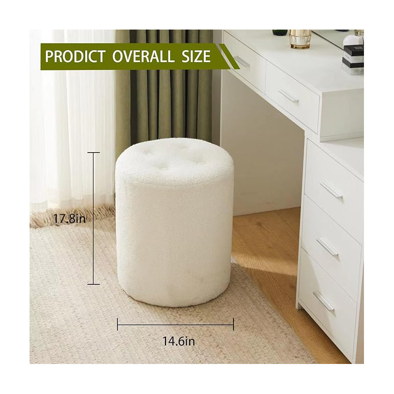 Repose-pieds Kanyla, Blanc