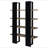 Mystrene Black and Walnut 4-Shelf Bookcase