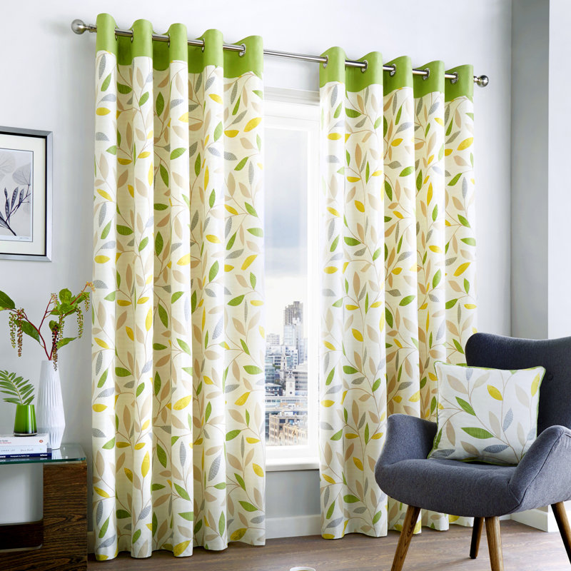 Sheer Curtain Pair, Width 229 x Drop 183 cm, Green
