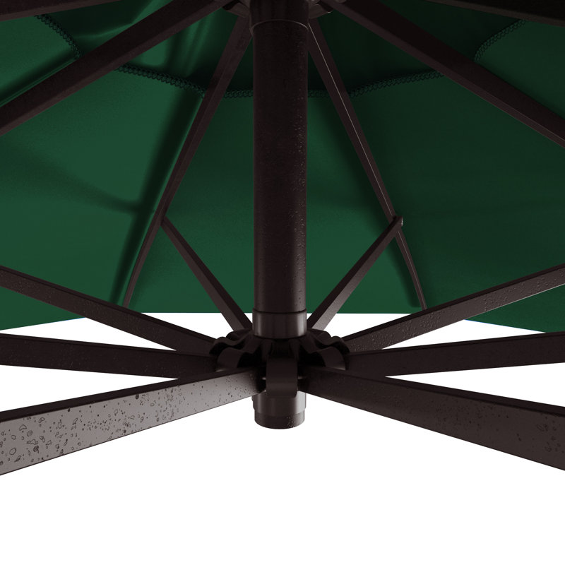 Parasol en porte-à-faux octogonal 9 pi Jiles, Performance vert forêt