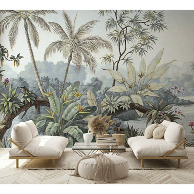Aquill Tropical Jungle Forest Textile Wallpaper