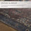 Tapis bleu / brun foncé lavable à la machine Beesley-1098109419