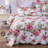 Floral Rose Garden Quilted Bedspread Set – Lightweight Reversible Bedding for All Seasons-808783449