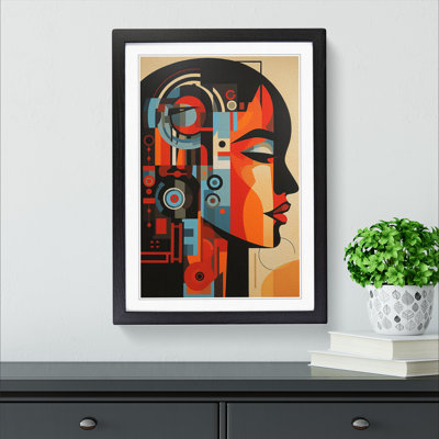 Indian Woman Constructivism No.3 - Framed Print