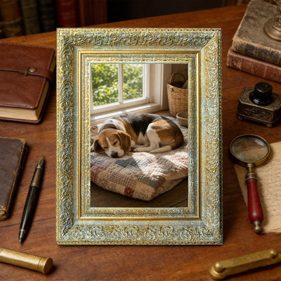 Cadre photo mural 8 pièces x 8 po doré antique 8 pièces