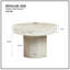 Tables basses 23,82 pouces à motif texturé MARS pour salon sans assemblage beige-129016752