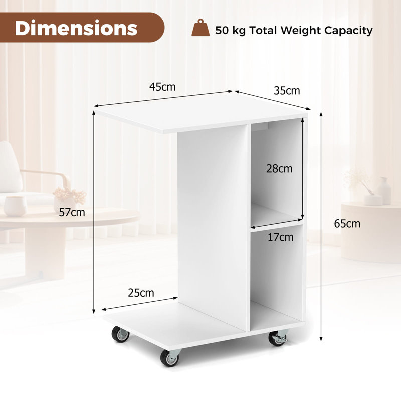 45cm W Particle Board Bedside Table
