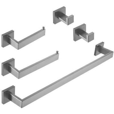 Zephyr Brushed Nickel 5 pieces Decorative Bathroom Hardware sets