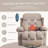 Swinging recliner massage heated sofa, with USB and 2 cup holders in side pockets-1836463147