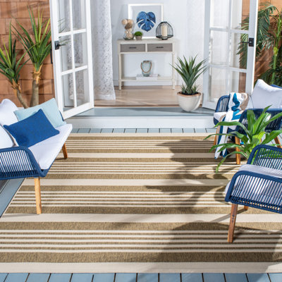 Herefordshire Performance Striped Indoor/Outdoor Area Rug