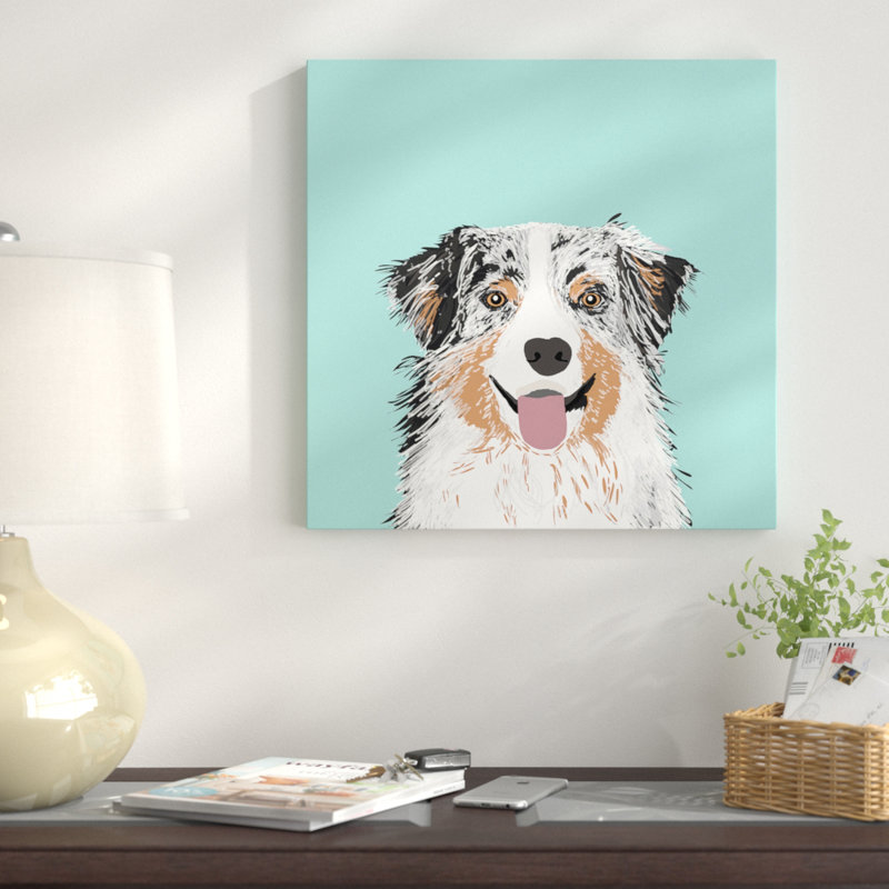 "australian berger ii" , impression sur toile tendue, H 12 po x l 12 po x P 1,5 po, Toile tendue, Pas de tapis