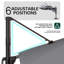 Parasol extérieur rectangulaire en porte-à-faux à DEL 128 po x 104 po avec base Easy-Move | Mobilité d'une personne-1873244293