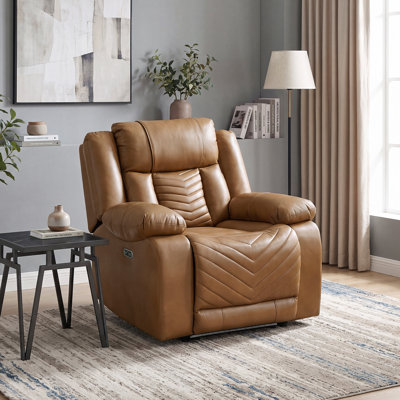 Fauteuil inclinable électrique en similicuir de qualité supérieure de 40 po Marlow