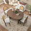 Ensemble de table de salle à manger extensible rétro avec chaises rembourrées