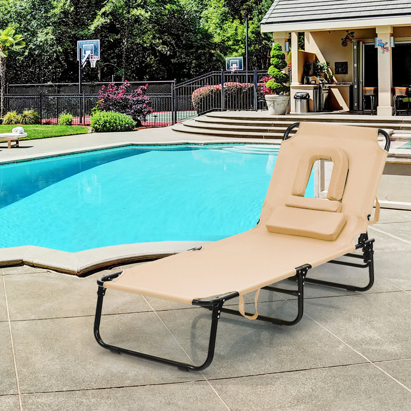 Blakehurst Outdoor Chaise Lounge, Beige