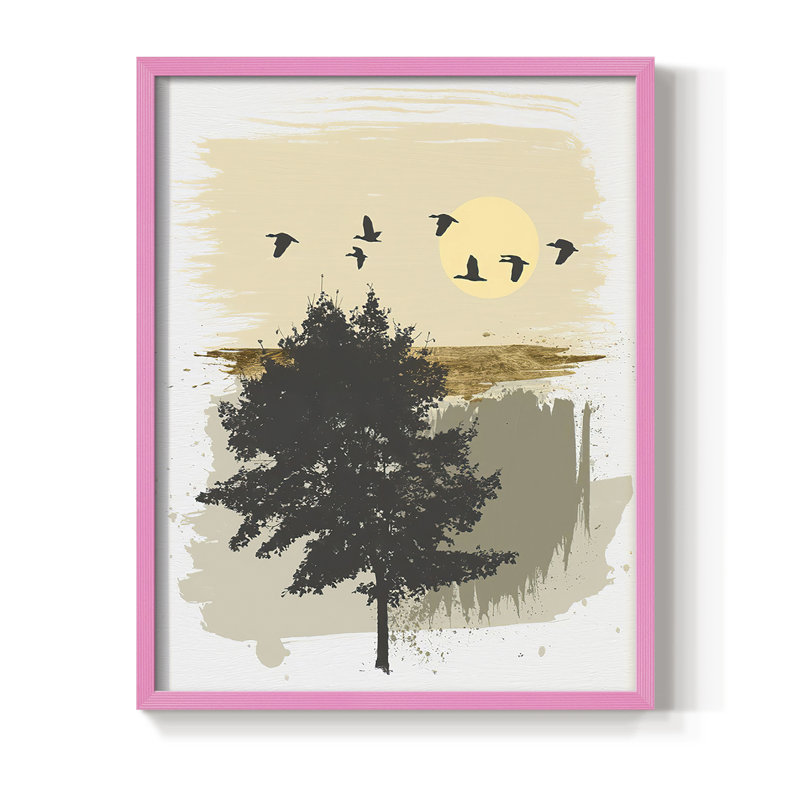 Impression encadrée retour - Home, Rose, H 21 po x l 17 po
