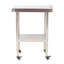 Table de préparation en acier inoxydable, table de travail en métal robuste d'une capacité de charge de 440 lb avec tablette inférieure à dosseret réglable et 4 roulettes, poste de travail commercial pour le restaurant de cuisine