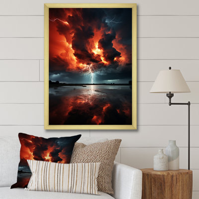 Laveya Orange Storms Thunderous Silence II, reproduction d'art sur toile