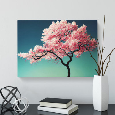 Vibrant Cherry Blossom Tree - Wrapped Canvas