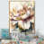 Toile avec cadre flottant or