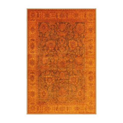 Tapis oriental orange Roo