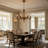 6-Light Classic / Traditional Vintage Antique Brass Chandelier Adjustable French Country Gold Foil Hanging Light Fixture