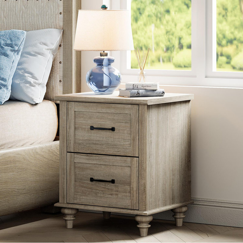 Aileas 2 - Drawer Nightstand, Individual, Gray