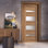 Dalle de porte intérieure en verre manufacturé Avon 07-01
