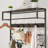 Hall Tree with Bench and Shoe Storage, Iron-Wood Finish Hall Tree, Entryway Coat Rack and Shoe Storage Organizer, Large Shoe Rack with Storage Shelf Hanging Bar for Foyer, Bedroom, Living Room, Marble-1420514454